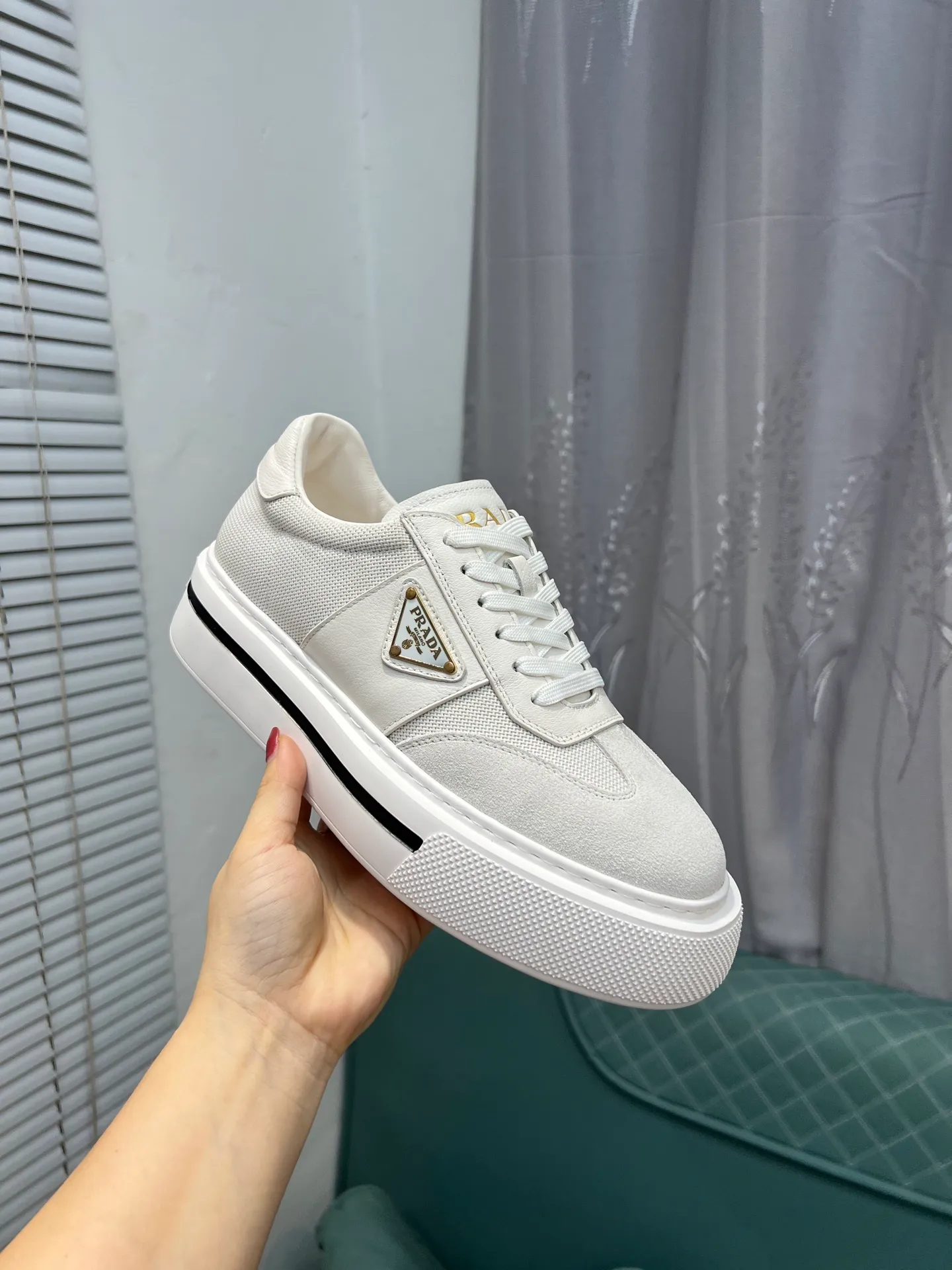 Men's shoes 💰580 [PRADA] Men's shoes are popular in the counter, the official website is synchronized, 1 high-quality shipment ✔️ Original frosted cowhide + cowhide lining, 1🆚1 replica, original sole, 38-45 (45 customized, non-refundable)